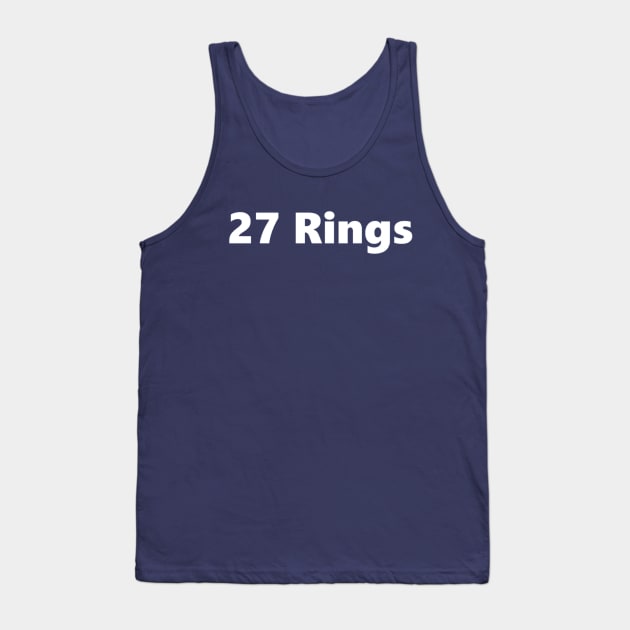 27 World Titles Yankees Design Tank Top by Bleeding Yankee Blue